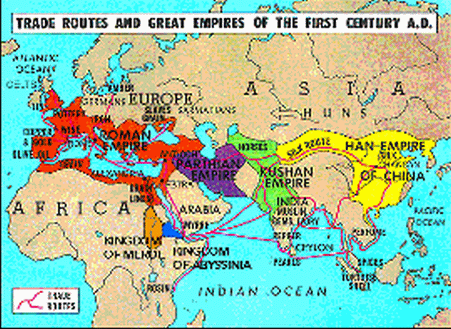 TRADE ROUTES of ancient times, image