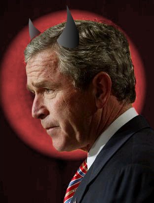 THE DEVIL INSIDE W BUSH IS
                              A COWARDLY ONE