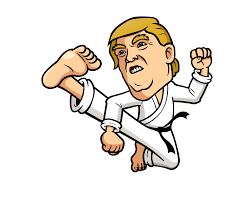 KUNG FU DONALD TRUMP hits ASSAD in THE NUTS!